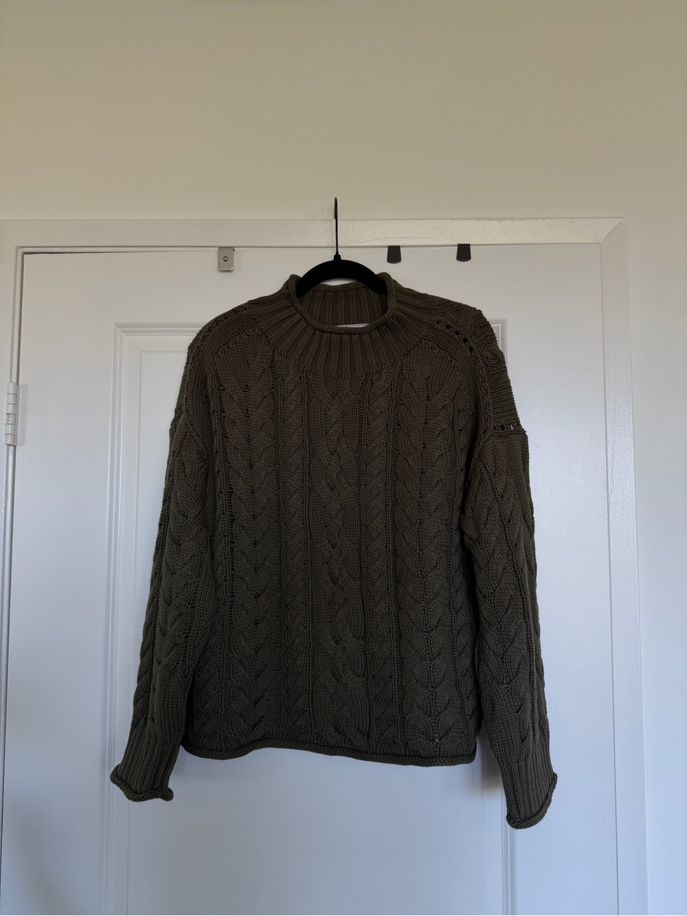 Jcrew rollneck sweater olive green